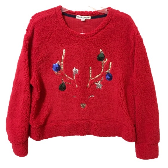 ✨HP✨Wallflower Holiday Sherpa Sweater - Red - XL - Picture 1 of 9